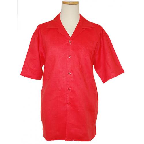 Successos 100% Linen Red Shirt